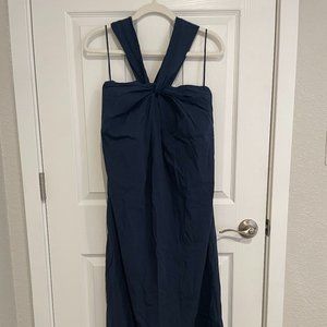 Faherty Blue Bay Twist Seersucker Dress
